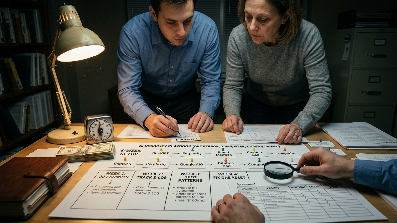 Cover image for: One Person, Three Hours a Week, Under $100 a Month: An AI Visibility Playbook