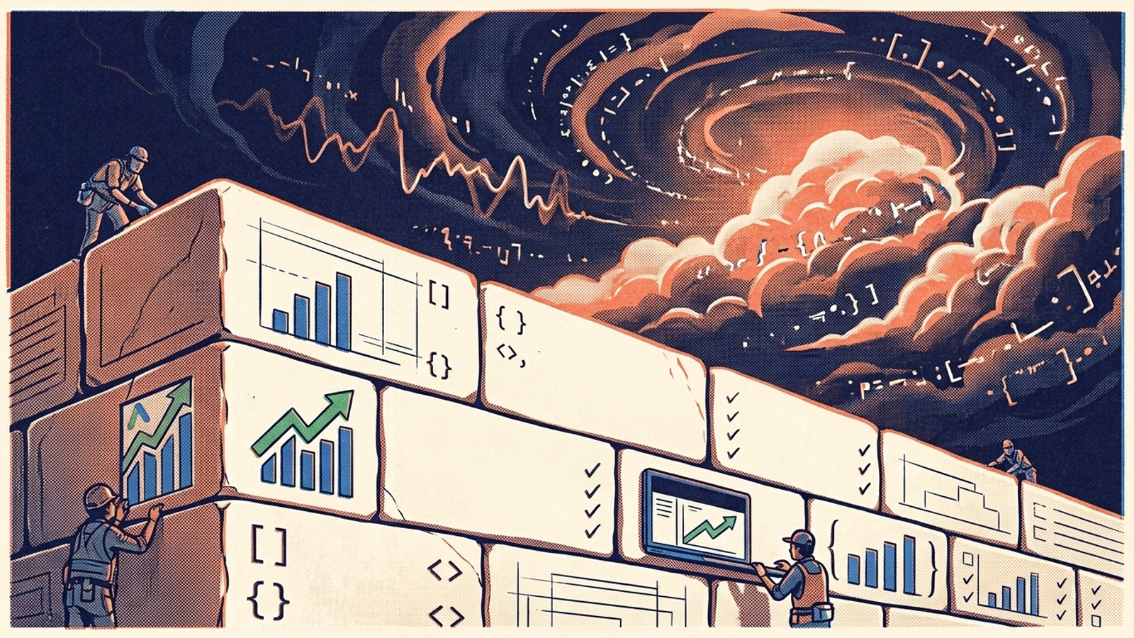 Illustration of execution logs shielding an agency team from shifting AI search results.